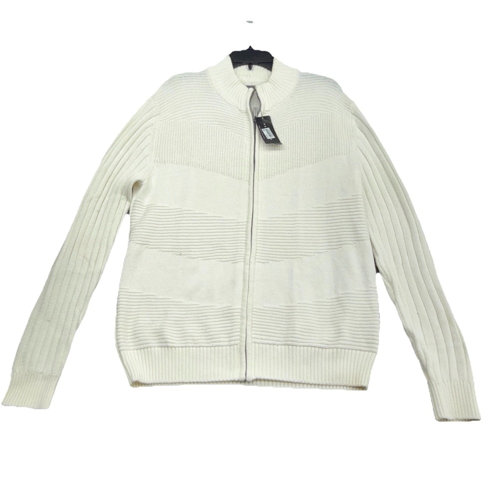 New Sean John Men's‎  Ivory Cable-knit Pullover Sweater Size Medium